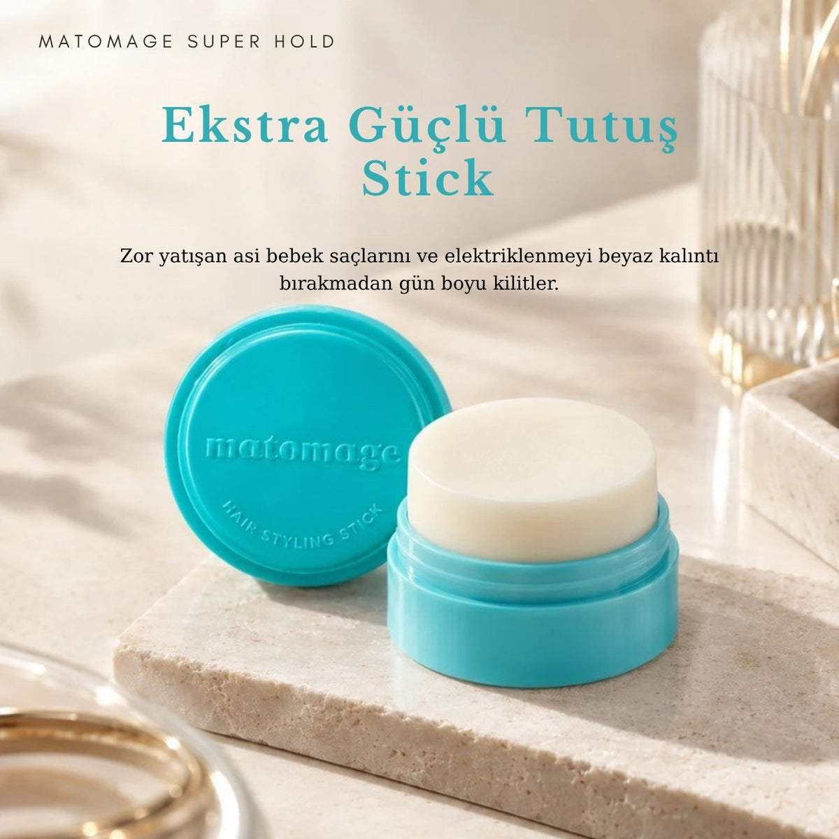 Utena Matomage Super Hold saç sabitleyici stick ambalajı