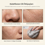 Everish Charcoal Scrub'ın hedeflediği cilt ihtiyaçları: gözenek, ölü deri, pürüz ve sebum