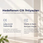 Simple Balance Whitening Gel'in hedeflediği cilt ihtiyaçları: leke eğilimi ve nem kaybı