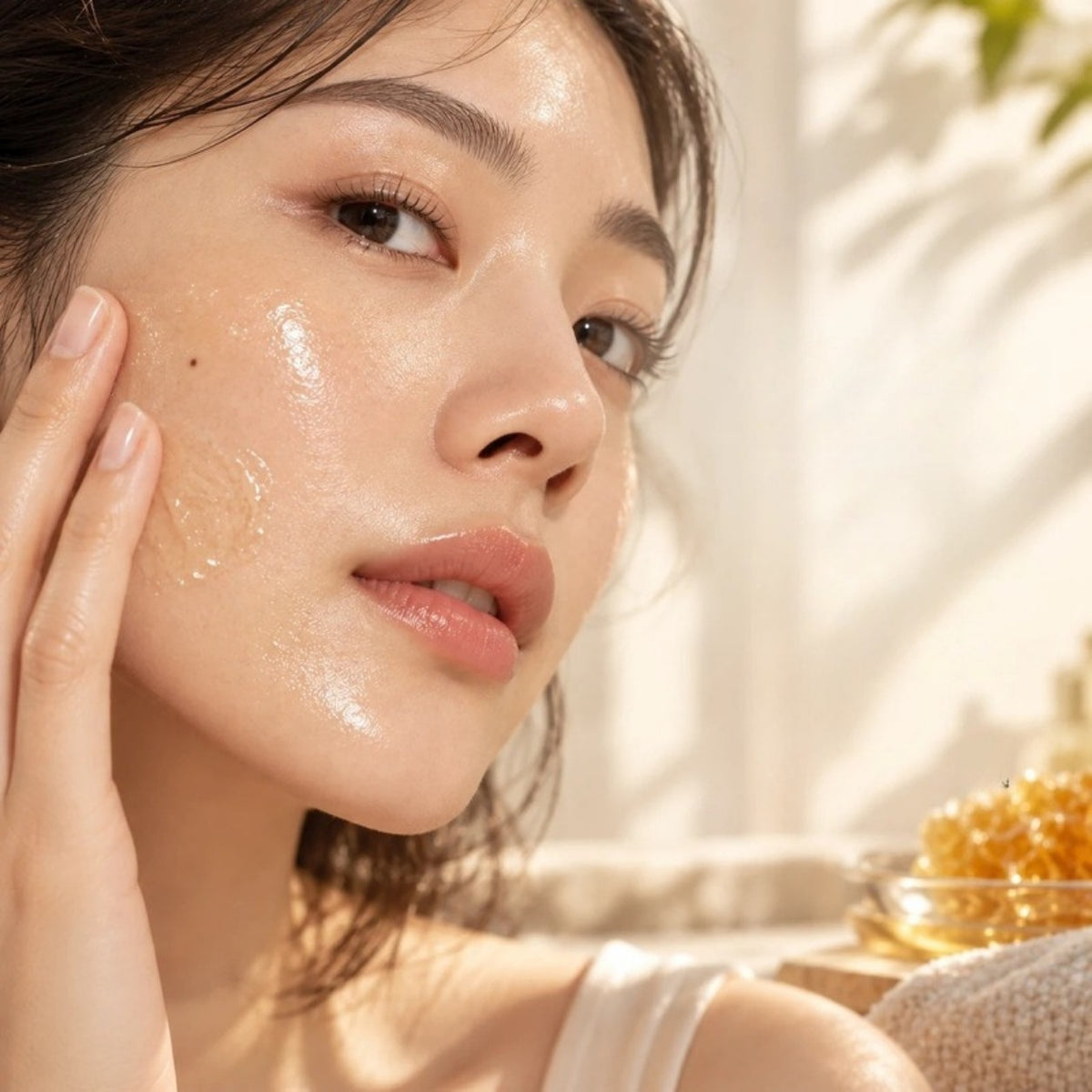 Golden Jelly Mask Royal Jelly sonrası parlak görünen cilt