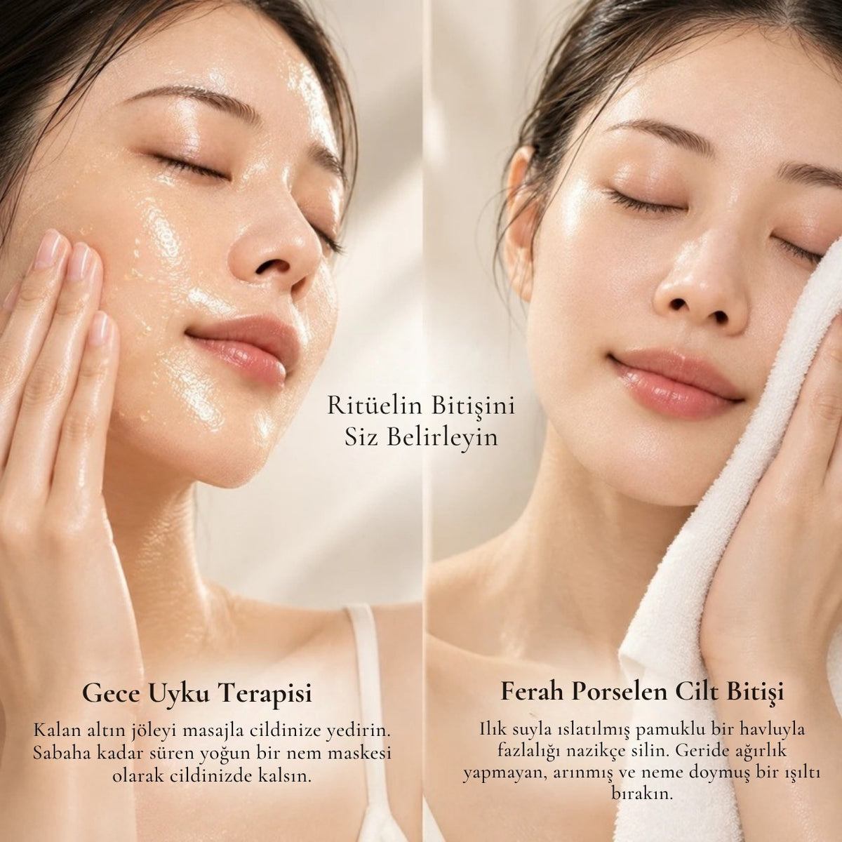 Golden Jelly Mask HA gece ve sabah kullanım ritüeli