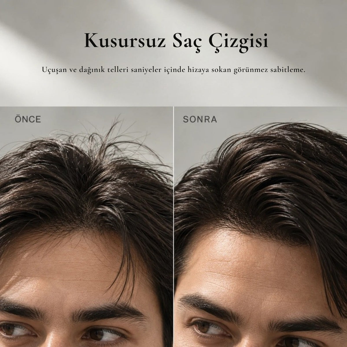 Matomage Homme ile erkek saç çizgisinde önce ve sonra