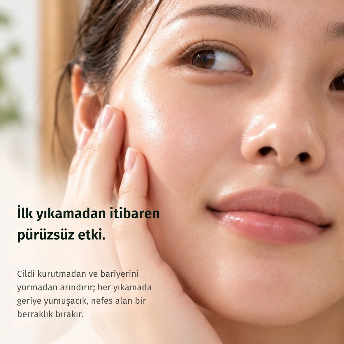 Everish Aloe Scrub ile yıkama sonrası pürüzsüz cilt