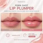 PDRN Shot Lip Plumper kullanım öncesi ve sonrası dudak görünümü