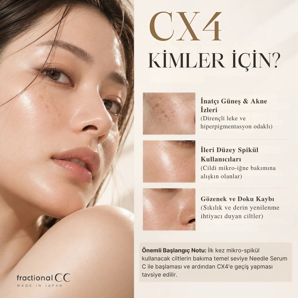 Needle Serum CX4 kimler için: inatçı leke, ileri düzey spikül kullanıcıları, gözenek ve doku kaybı