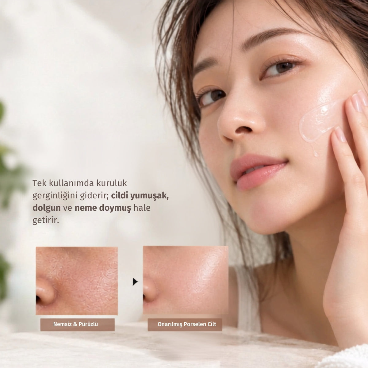 Utena Simple Balance Moisture Lotion HA ile nemsiz ve pürüzlü ciltte değişim