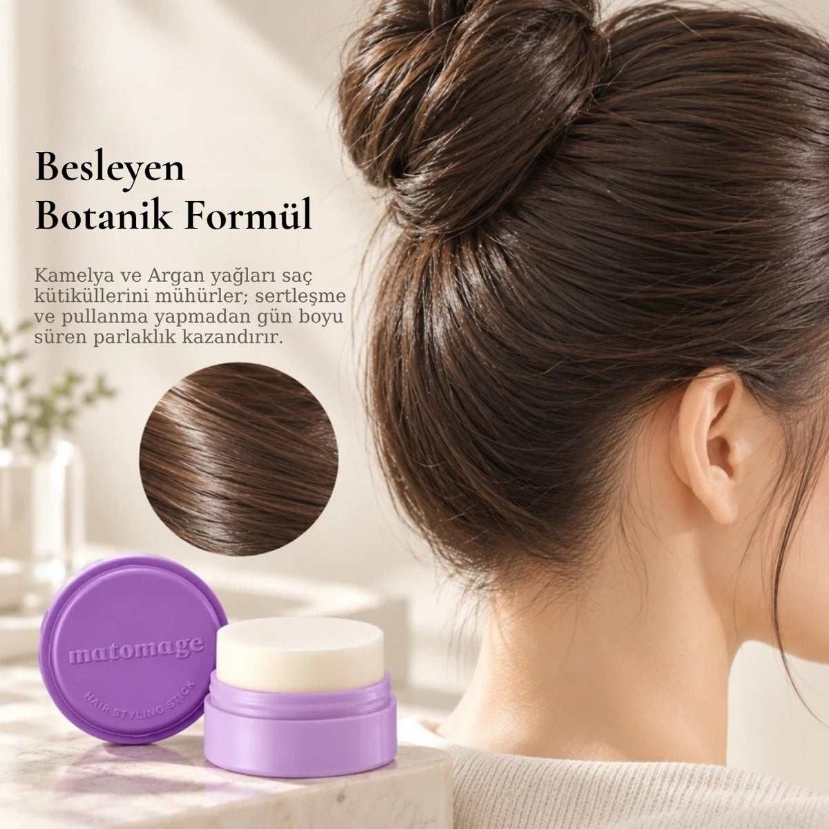 Matomage stick kamelya ve argan yağlı botanik formül