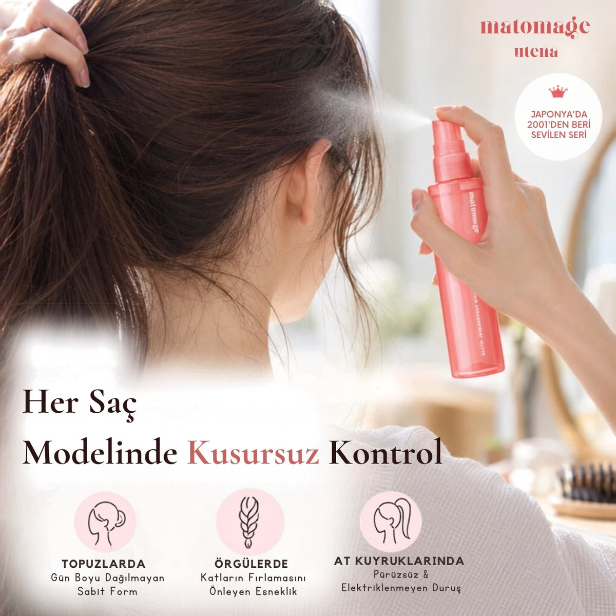 Matomage saç mistinin farklı saç modellerinde kullanımı