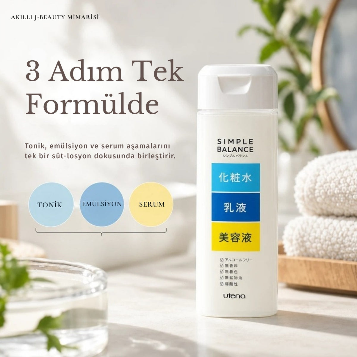 Utena Simple Balance Moisture Lotion HA: tonik, emülsiyon ve serum tek formülde