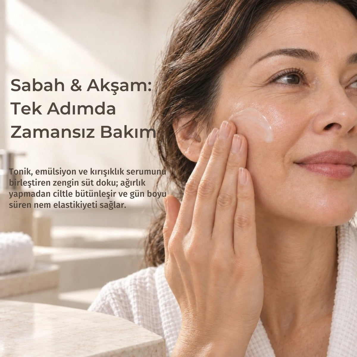Wrinkle White Lotion'ın sabah ve akşam tek adımda kullanımı