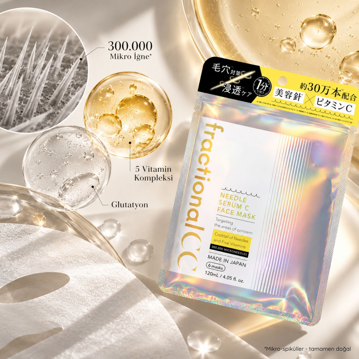 fractional CC - Needle Serum C Face Mask (6 adet)