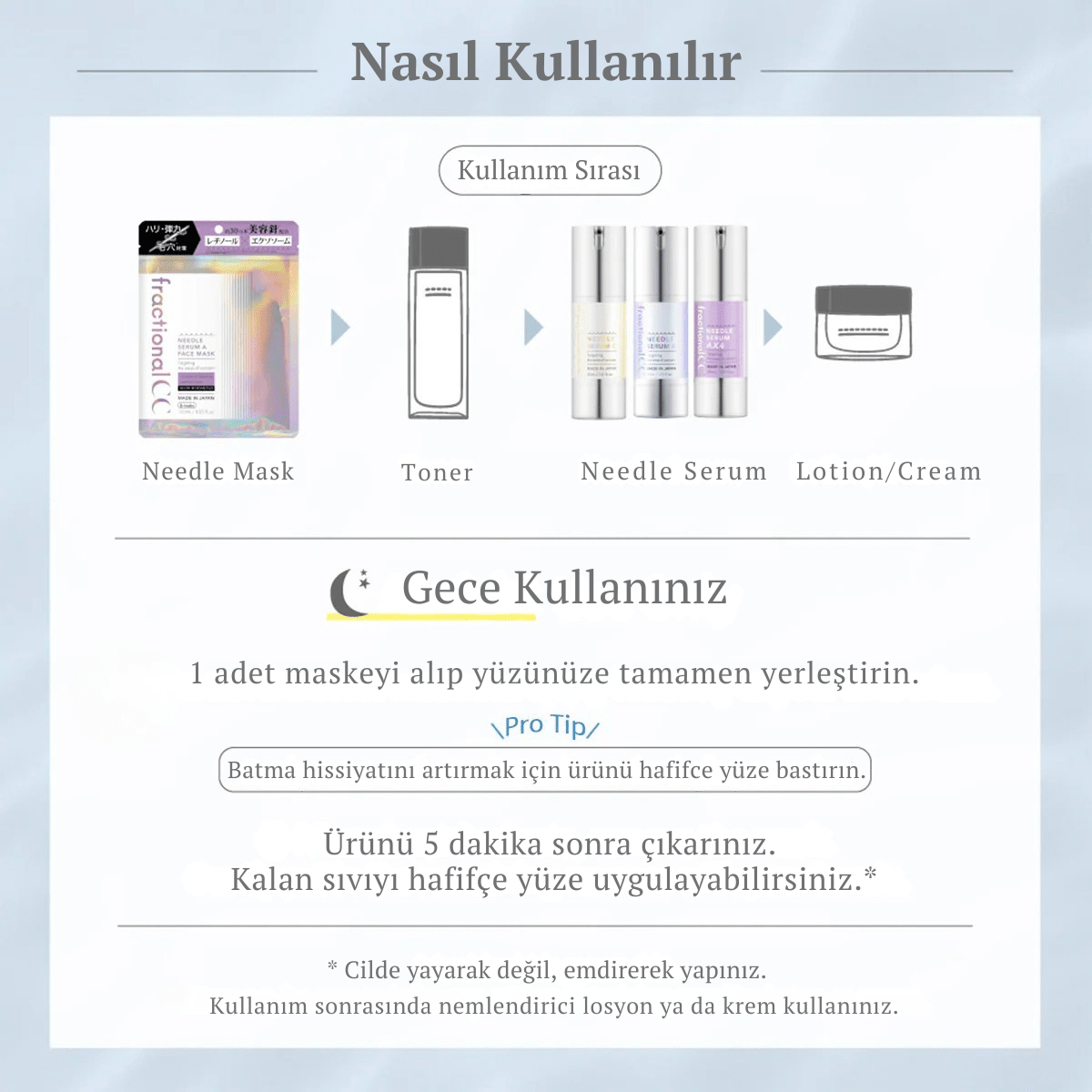 fractional CC - Needle Serum A Face Mask (6 adet) Cilt Bakımı - JBeautyTR