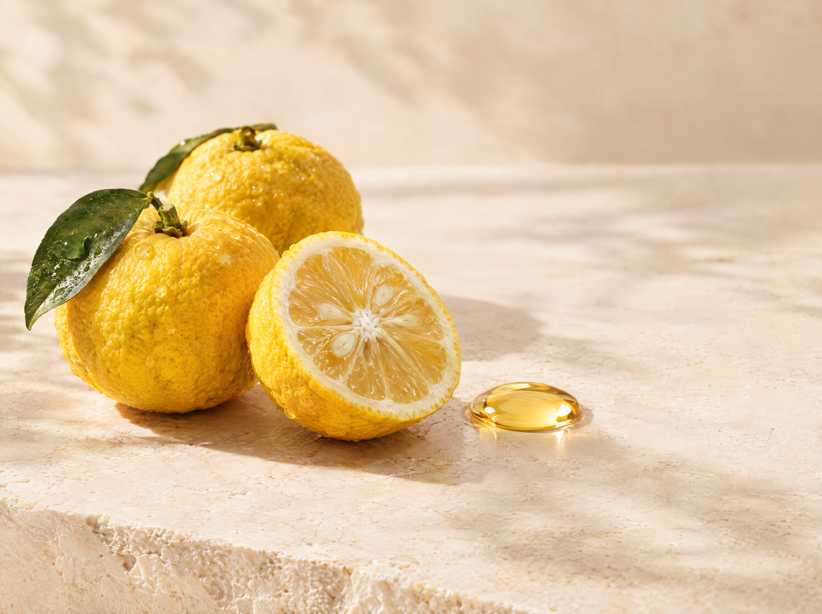 Yuzu meyvesi ve yağı