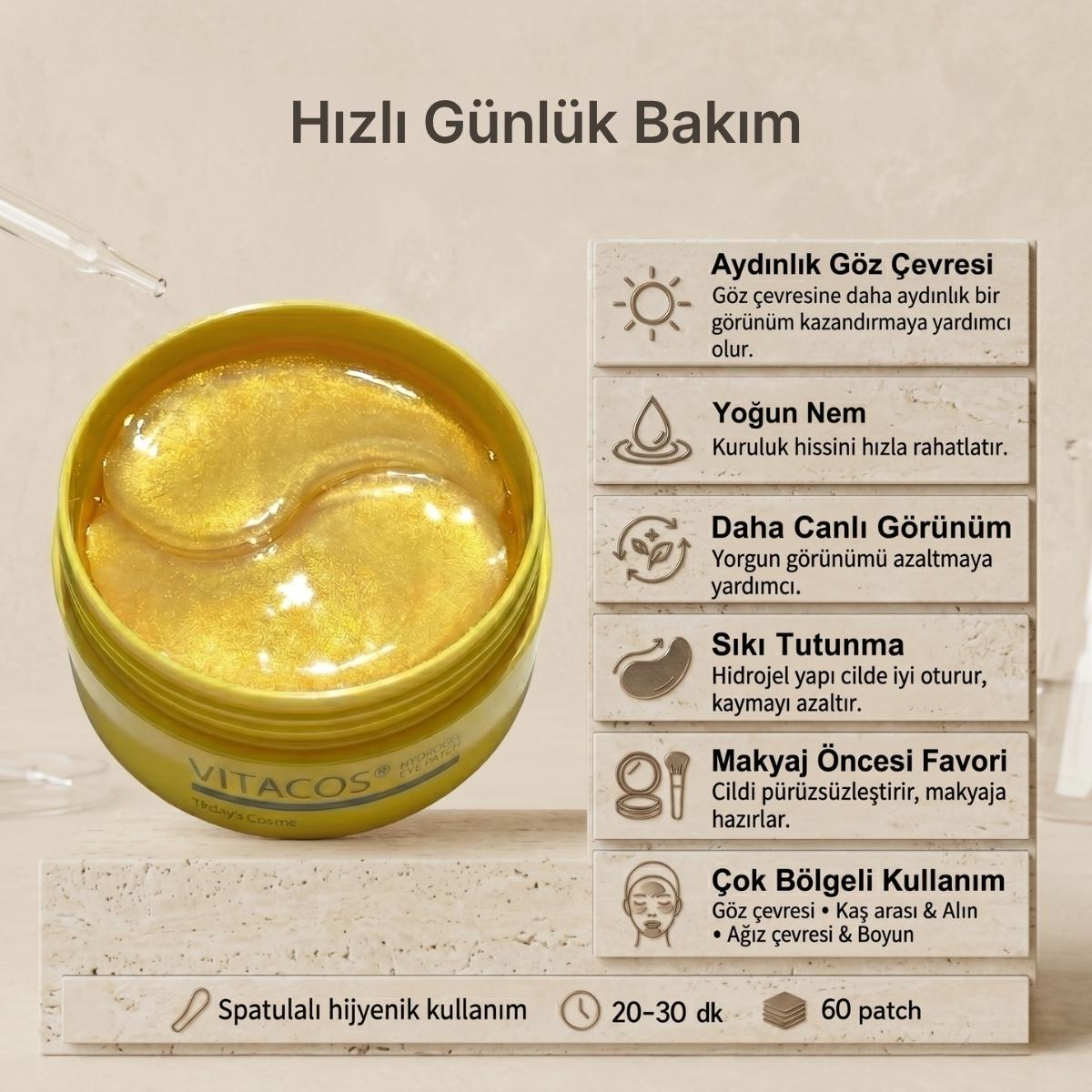 Today's Cosme - Vitacos Hydrogel Eye Patch (60 adet) - JBeautyTR